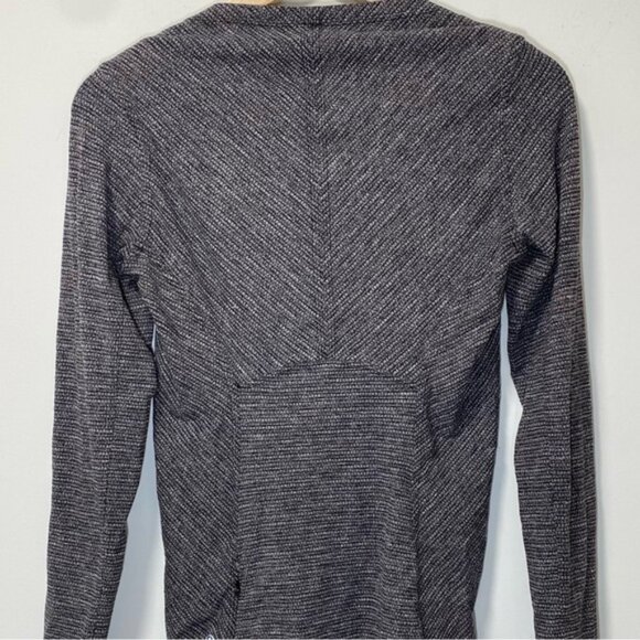 Lululemon Kanto Catch Me Long Sleeve Coco Pique Black & White — Size 4 - Picture 10 of 12